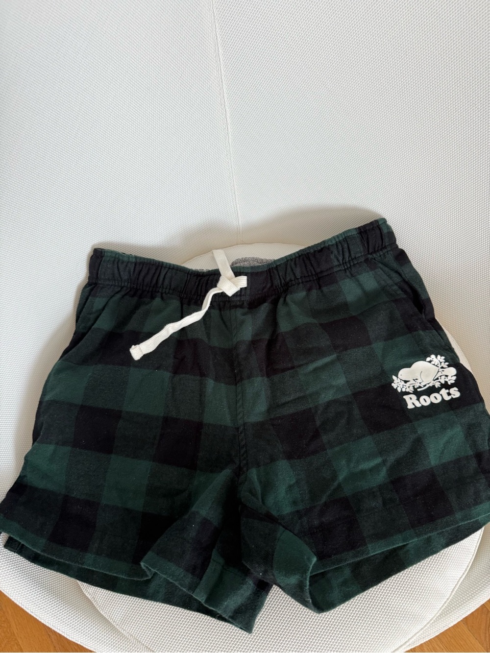 Roots Park Green Plaid Pyjama 100% Cotton Shorts
